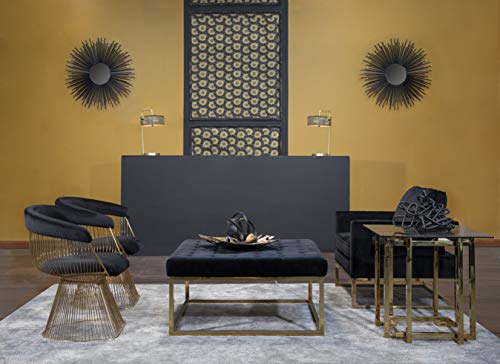 Sagebrook Home Stainless Steel, Gold Accent Table