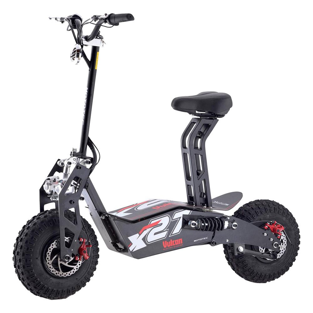 MotoTec Vulcan 48V 1600W Black Electric Scooter