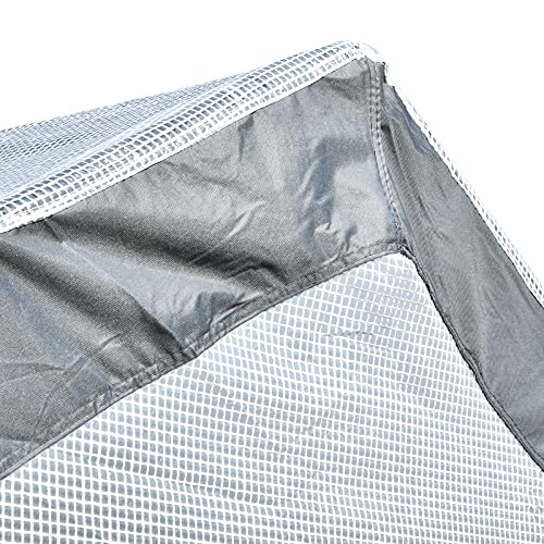 Outsunny 10' L x 6.5' W x 7' H Outdoor Walk-in Tunnel Greenhouse with Roll-up Windows, 2 Zippered Doors, & Weather Cover