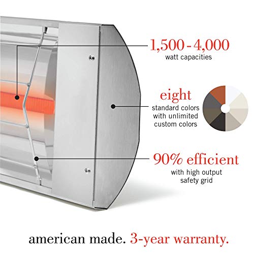 Infratech C-4024 SS Stainless Steel 61.25” Single Element Fixture 4000 Watt, 240 Volt, Stainless Steel