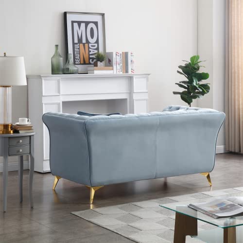 Luxury Modern Couch, Chesterfield Tufted Velvet Sofa, Cirrus armrest Living Room Sofa (66inch Sofa)