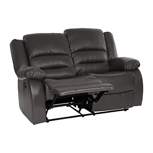 Lexicon Azrael Faux Leather Double Manual Reclining Loveseat, 62