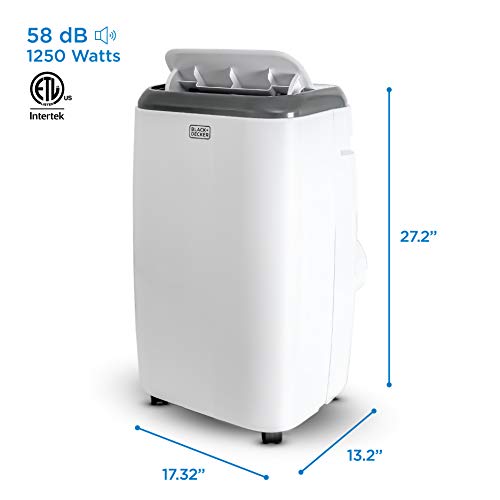 BLACK+DECKER BPP10WTB Portable Air Conditioner with Remote Control, 10,000 BTU SACC/CEC (14,000 BTU ASHRAE), Cools Up to 450 Square Feet, White