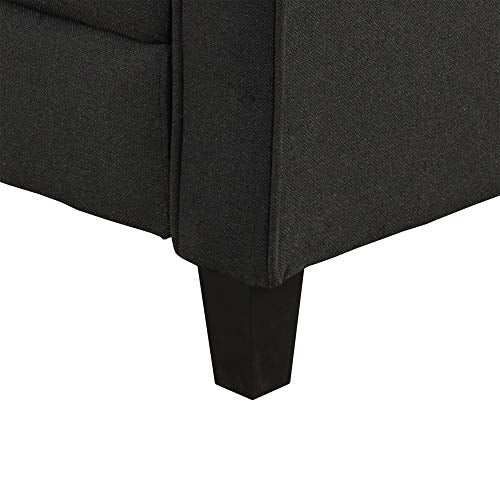 Merax Living Room Furniture, Modern Linen Fabric Upholstered Sofa Set with Thick Foam, Single Seat, Black