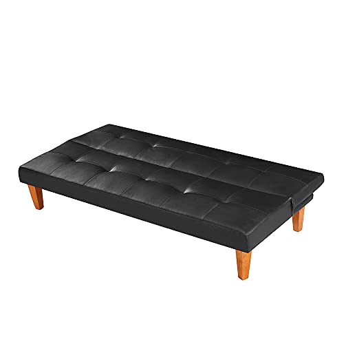 Sofa Bed Couch, PU Leather Convertible Folding Futon Sofa Bed, Recliner Sleeper for Home Living Room, LWFLIFE