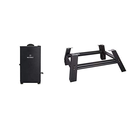 Masterbuilt MB20071117 Digital Electric Smoker, 30 inch, Black & MB20101114 Universal Leg Extension Kit, Black