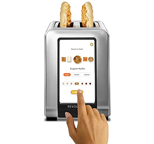 Revolution Cooking R180 High-Speed 2-Slice Stainless Touchscreen Toaster. Exclusive InstaGLO™ Technology with 63 Digital Settings. Makes Perfect Toast Every Time