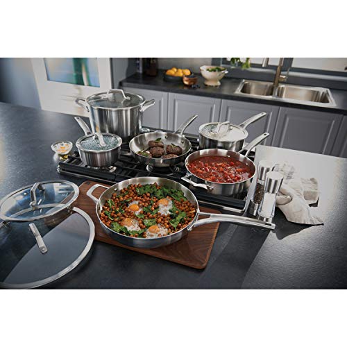 Calphalon Premier Stainless Steel Pots and Pans, 11-Piece Cookware Set
