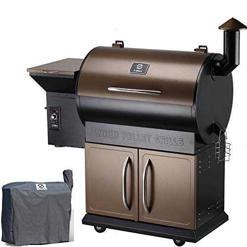 Z Grills ZPG-700D 2020 Upgrade Wood Pellet Grill & Smoker, 8 in 1 BBQ Grill Auto Temperature Control, inch Cooking Area, 700 sq in Bronze, 700 sq inch Cooking Area