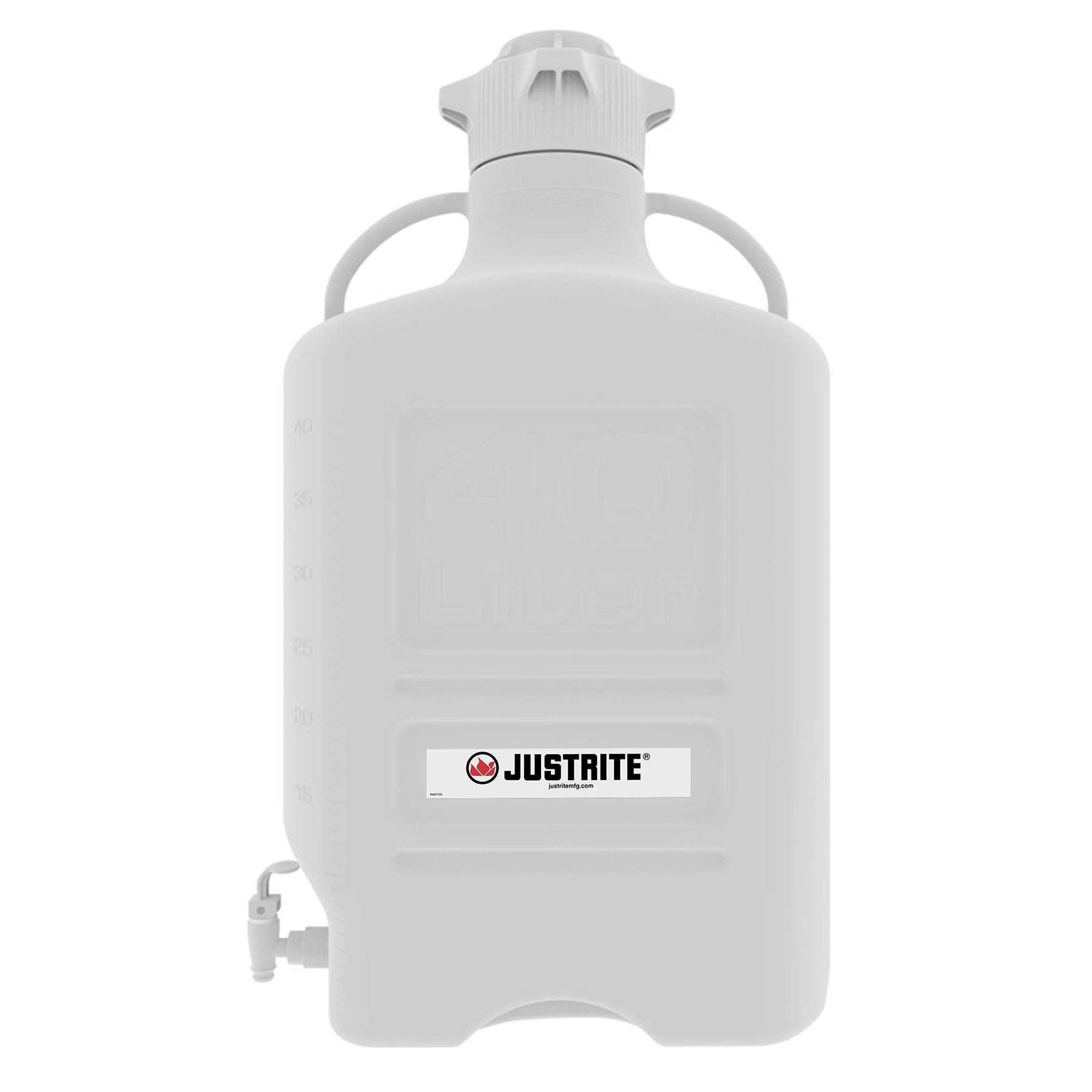 Justrite Carboy, Polypropylene (PP), 120mm Cap, With Spigot