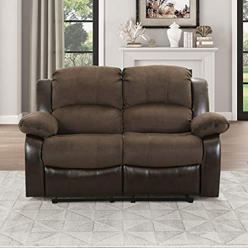 Lexicon Baluze Double Reclining Loveseat, Two-Tone Brown