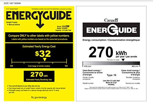 Conserv 3 cu. ft. Midi Upright Freezer, Stainless