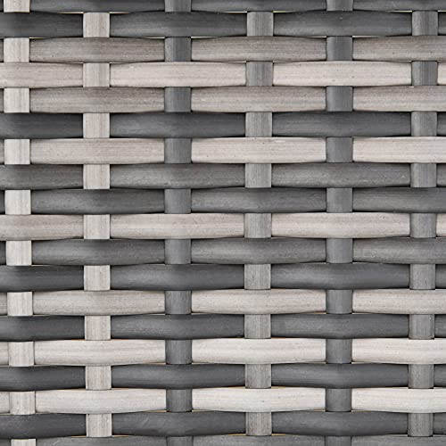 Outsunny PE Rattan Wicker Recliner with 360° Swivel, Water/UV Fighting Material, Soft Cushion, Lounge Chair for Patio, Garden, Backyard, Grey