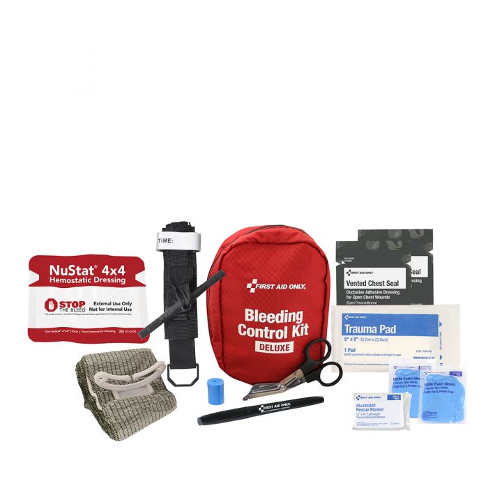 First Aid Kit Deluxe Pro Bleeding Control Kit (Case of 2)