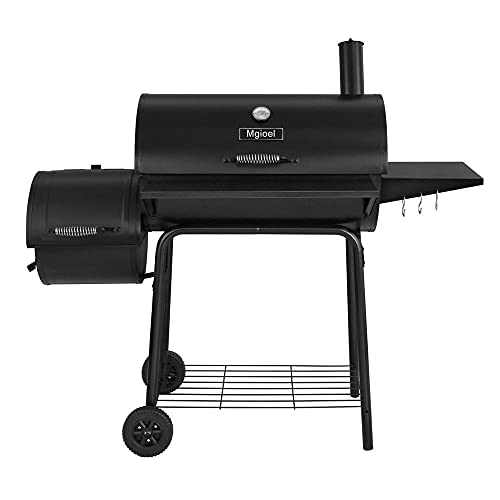 Mgioel Wood Pellet Grill & Smoke. Outdoor BBQ Cooking with Digital Temperature Control .Black.