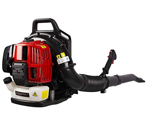 Xmatch 52 CC Two Stroke Engine Gas Powered Backpack Blower with Extension Tube for Yard Leaf Cleaning and Snow Blowing