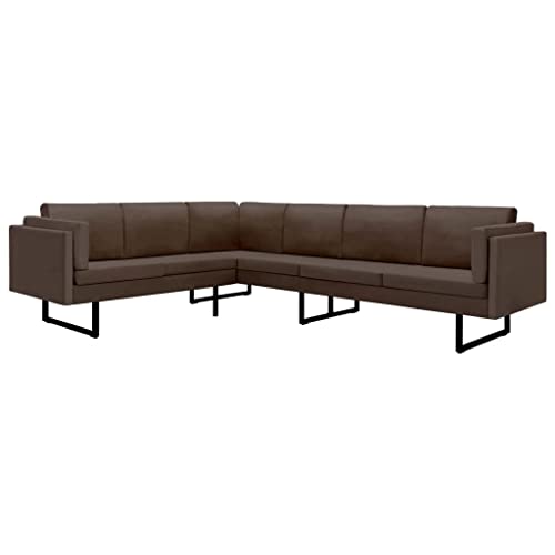 vidaXL vidaXL Corner Sofa L-Shaped Fabric Steel Chaise Lounge Loveseat Multi Colors