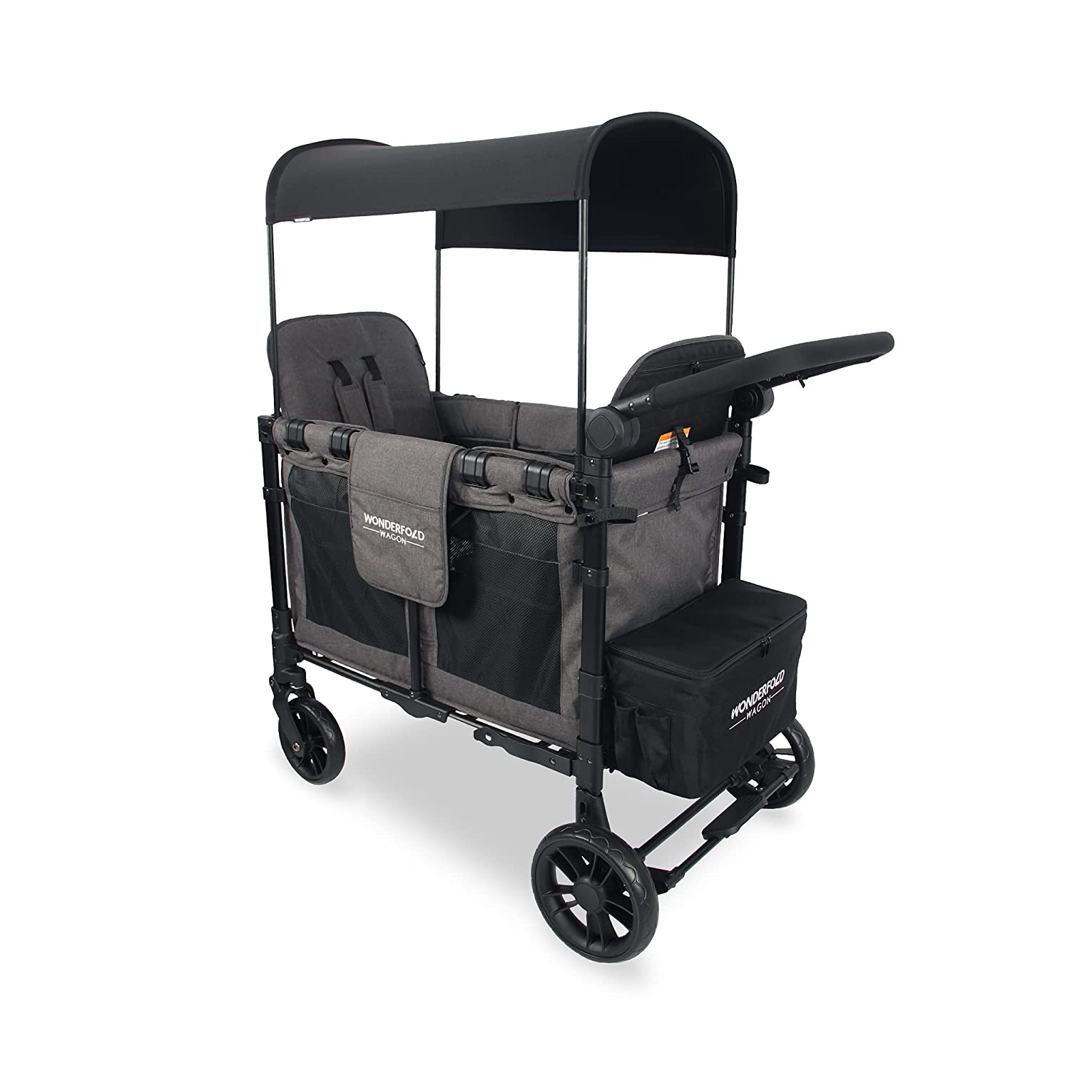 WonderFold W2 Elite Push/Pull 2-Passenger Stroller Wagon Gray New