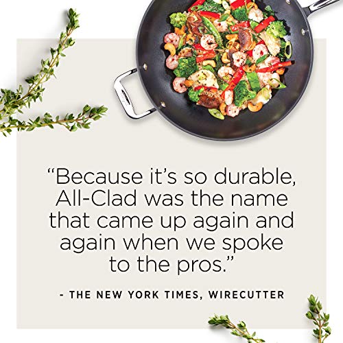 All-Clad E785SC64 Ha1 Hard Anodized Nonstick Dishwasher Safe PFOA Free Cookware Set, 10-Piece, Black