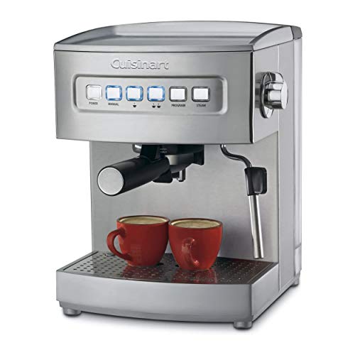 Cuisinart EM-200NP1 Programmable 15-Bar Espresso Maker with Descaling Powder, Handheld Tamper, and Frothing Pitcher (4 Items)