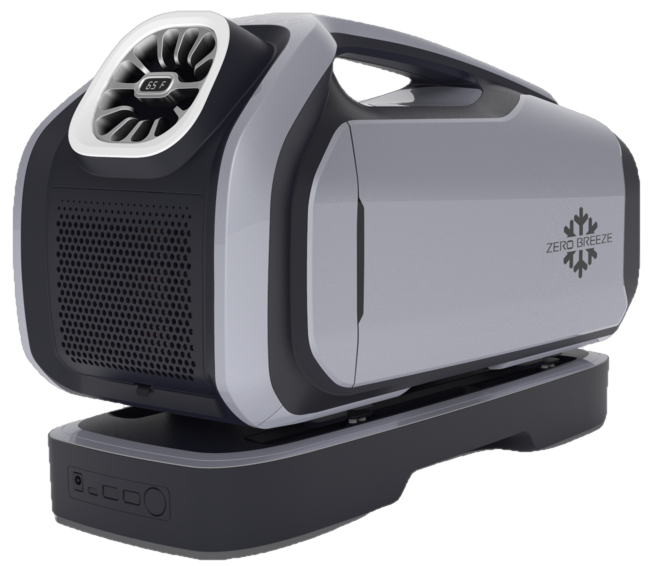 Zero Breeze Mark 2 Dual Hose Small Area Camping Portable Air Conditioner w/ Battery New