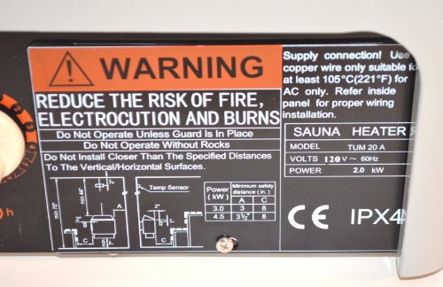 TURKU 2000W 110V 90 Cu.Ft. Mini Type Electric Sauna Heater Stove Built-in Control for Traditional Sauna