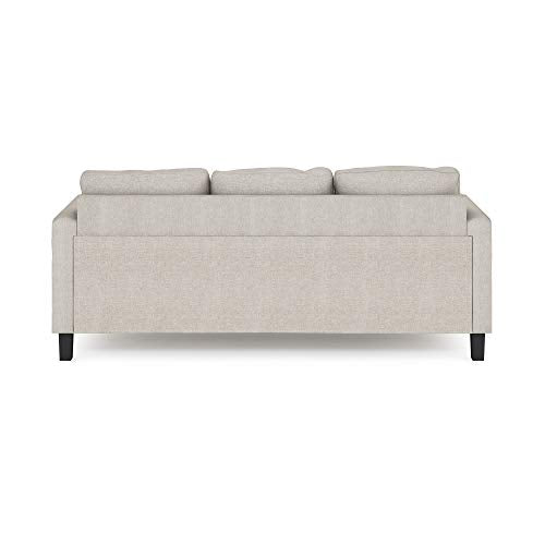 FURINNO Bayonne Modern Upholstered 3-Seater Sofas, Fog