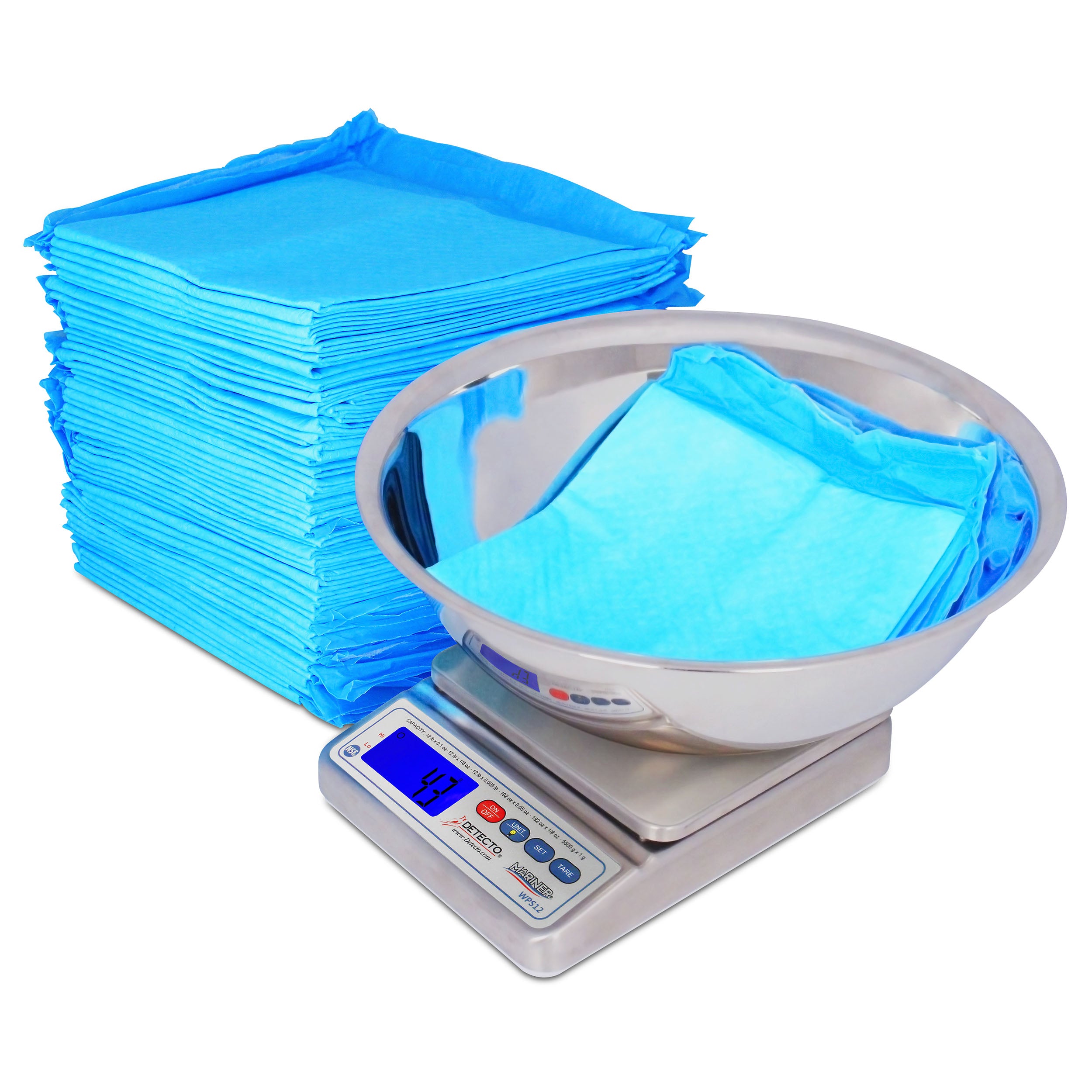 Detecto WPS12UT Digital Wet Diaper Scale with Utility Bowl