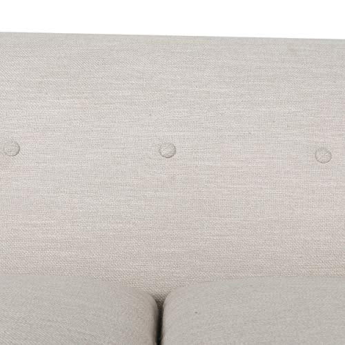 Christopher Knight Home Mableton 3 Seater Sofa, Beige + Espresso