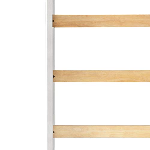 Harper&Bright Designs Solid Wood Loft Bed,Side Angled Ladder (White)