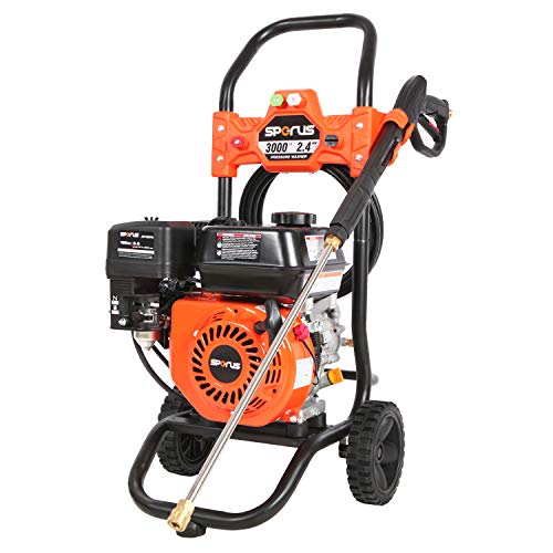SPERUS Gas Pressure Washer 3000 PSI and 2.4 GPM, 6.5HP Power Washer Gas Powered with Four Nozzle Set, 25ft Hose, CARB Compliant
