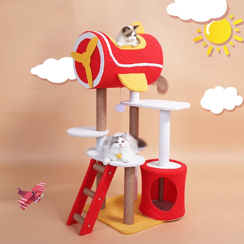 Red Airplane Cat Tree