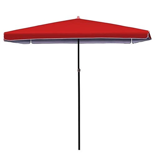 LYYJIAJU Parasolparasol Garden Parasols Blue/Red Outdoor Patio Market Umbrella, Perfect for Balcony Table Terrace Garden Deck Yard Shade or Pool Side, Rectangular/Square (Color : Red)