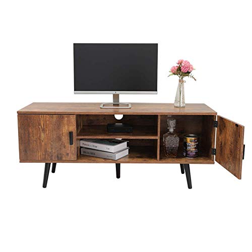 IWELL Mid Century Living Room Table Set of 3, Accent Furniture from Entryway to Living Room & Bedroom, Rustic Brown