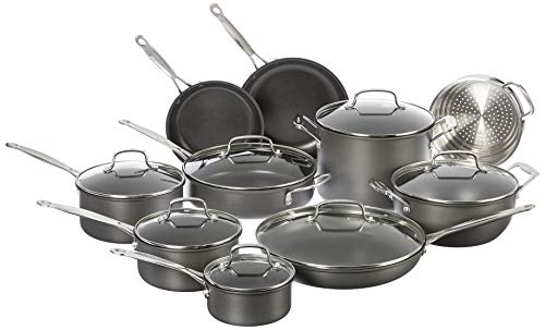 Cuisinart Chef's Classic Non-Stick Hard Anodized, 17 Piece Set, Black