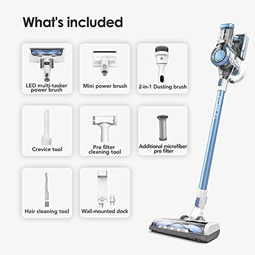 Tineco A11 Hero Cordless Lightweight Stick Vacuum Cleaner, 450W Motor for Ultra Powerful Suction Handheld Vac for Carpet, Hard Floor