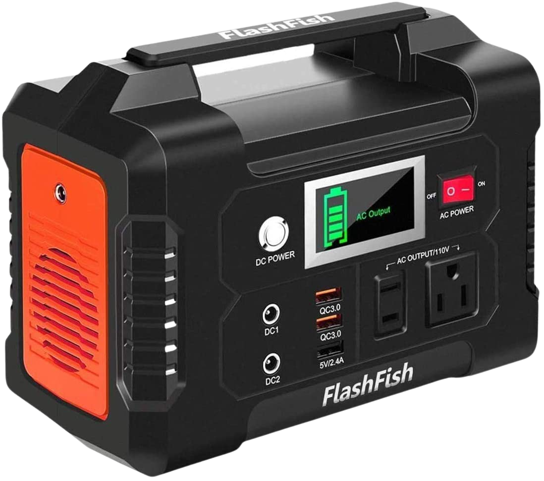 Flashfish 200W Portable Power Station 40800mah Solar Generator With 110V AC Outlet/2 DC Ports/3 USB Ports Backup Battery Pack New
