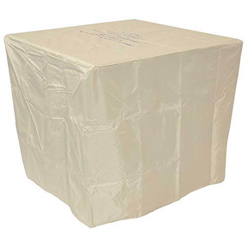 Sunnydaze Kleifar Metal Propane Fire Pit with Rafa Fabric Sides - Modern Smokeless Square Outdoor Fire Pit Table - Ideal for The Patio, Deck or Backyard - 25.25 Inches Tall