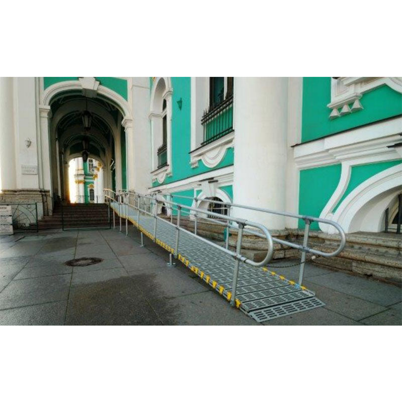 Roll-A-Ramp Anodized Aluminum Handrails with Loop Ends