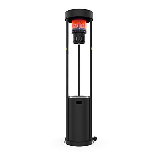 55,000 BTUs Outdoor Heaters for Patio Propane, Terra Hiker Outdoor Patio Heaters with Wheels, Stainless Steel Propane Space Heaters, Garden Gas Heaters with Safety Ignition System, 15-Minute Assembly