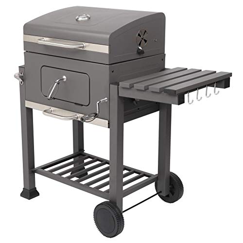 BBQ Charcoal Grill and Offset Smoker Outdoor for Camping Black （） 116.08 x 65.79 x 108.97 cm 5 Days delivery
