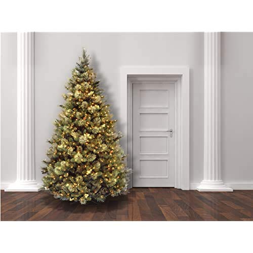 National Tree Carolina Pine Tree with Clear Lights , 7.5 Feet