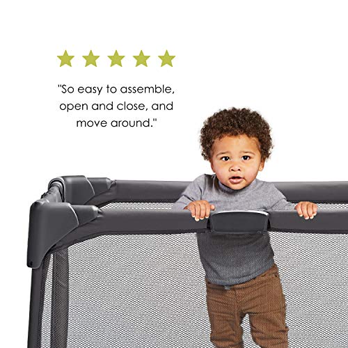 4moms Breeze GO Portable Travel Playard, for Baby, Infant, and Toddler, Easy One-Handed Setup, from The Makers of The mamaRoo