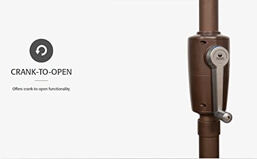 Treasure Garden 9-Foot (Model 920) Push Button-Tilt Market Umbrella Bronze Frame Obravia2 Fabric: Navy