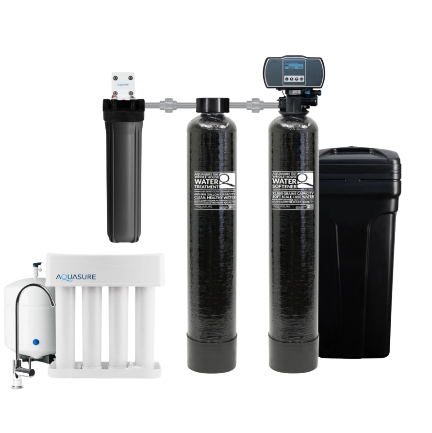 Aquasure AS-SE600A Signature Elite Series 32,000 Grains Whole House Water Filter System New