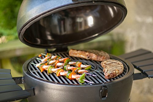 Char-Griller E16620 Akorn Kamado Charcoal Grill, Graphite & 6755 AKORN Grill Cover, Black