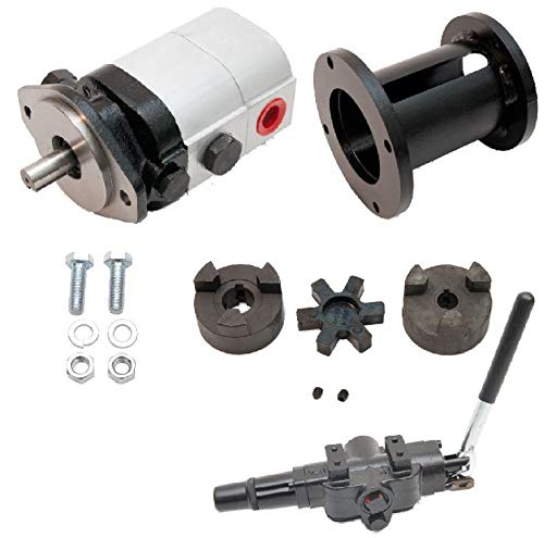 ToolTuff Log Splitter Build Kit: 22 GPM 2-Stage Hydraulic Log Splitter Pump, Mount Coupler & A7 Detent Valve Kit (for 1