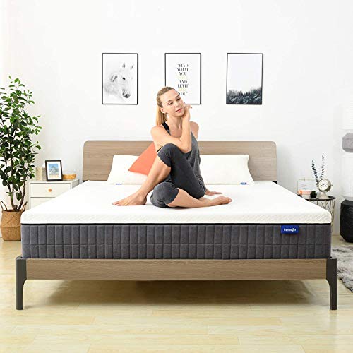 Queen Mattress, Sweetnight 12 Inch Queen Size Mattress in Box, Pillow Top Gel Memory Foam Mattress for Motion Isolation and Cool Sleep, Removable and Washable Mattresses Cover, Sunkiss