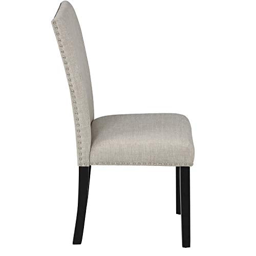 5-Piece Dining Table Set, Rectangular Dining Table with 4 Thicken Cushion Dining Chairs, Faux Marble Dining Room Table Set, White/Beige