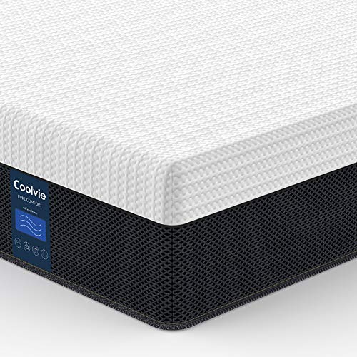 Queen Mattress, Coolvie Cool Memory Foam Mattress Pocket Spring Hybrid Mattress 10 Inch, Motion Isolation Double Bed in A Box, No-Risk 100 Night Trial, 10 Year Support